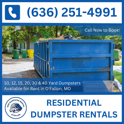 Same-Day Residential Dumpster Rental in O'Fallon, Missouri - Fast St. Charles County Service - DDD Dumpster Rental O'Fallon